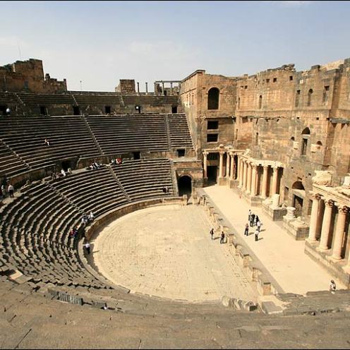 An amphitheater near Daraa, Syria.