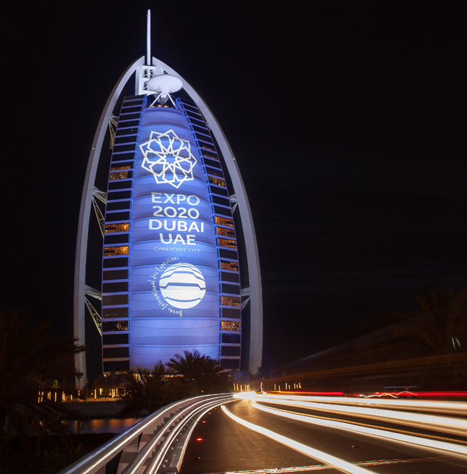 The conspicuous Expo 2020 desire of Dubai. The building, known as the Burj Al Arab, is the world's only 7-star hotel. 